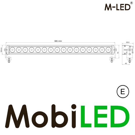 M-LED M-LED Barre LED série HD noir 27"/68 cm 160W E-marque M-LED M-LED Barre LED série HD noir 27"/68 cm 160W E-marque