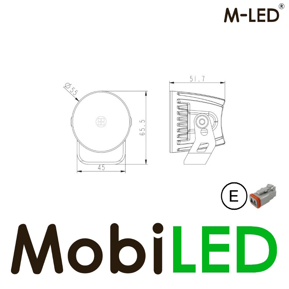 M-LED M-LED Powerhouse worklight 12W E-mark