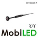 Optibeam Optibeam Feu de marquage blanc rond 28mm lentille dark E-marque Optibeam Optibeam Feu de marquage blanc rond 28mm lentille dark E-marque