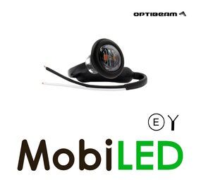 Optibeam Marker light round amber 28mm dark look