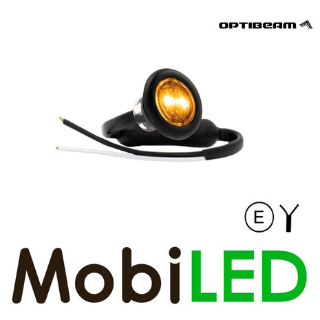 Optibeam Optibeam Markeerverlichting amber rond 28mm dark look E-keur