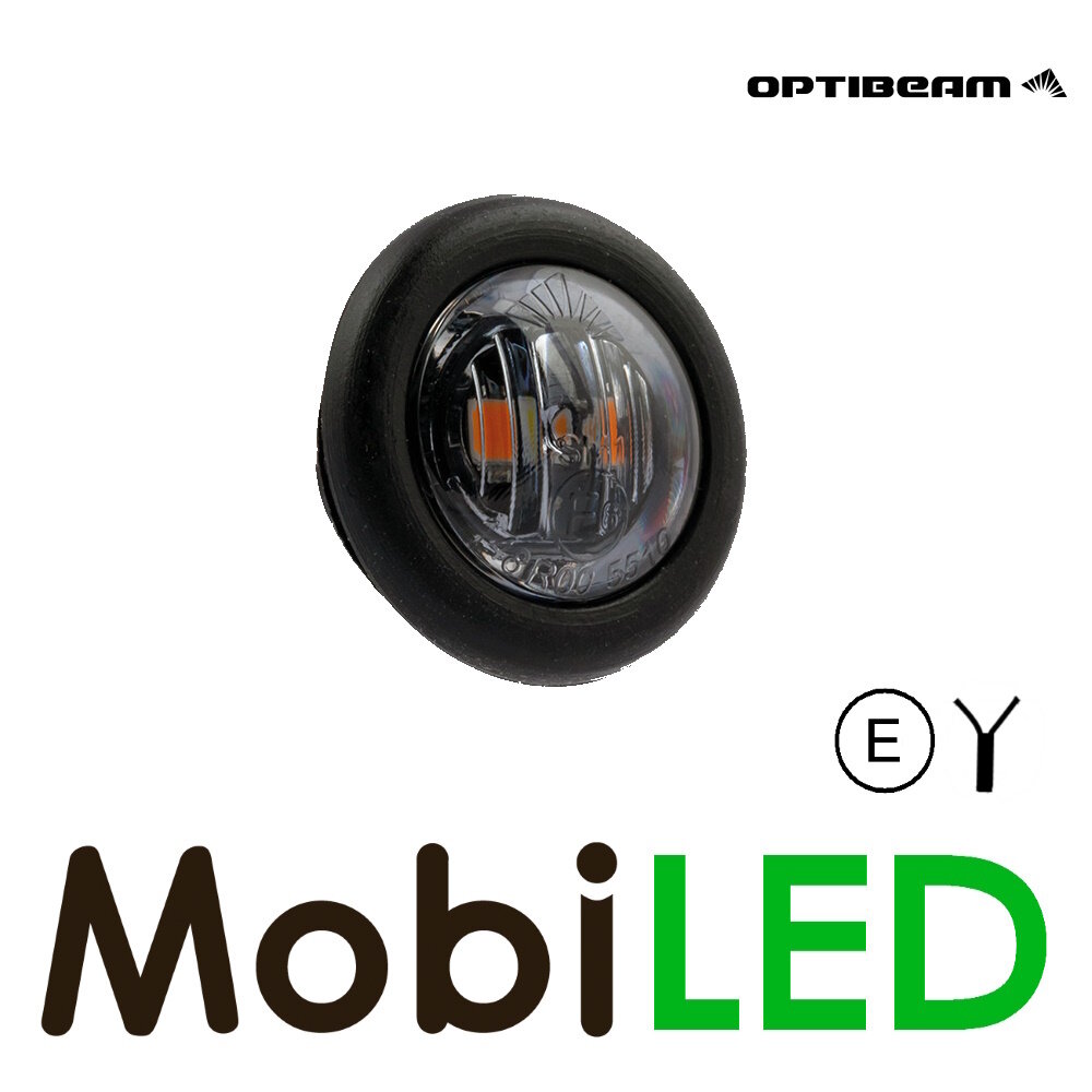 Optibeam Optibeam Feu de marquage rouge rond 28mm lentille dark E-marque Optibeam Optibeam Feu de marquage rouge rond 28mm lentille dark E-marque