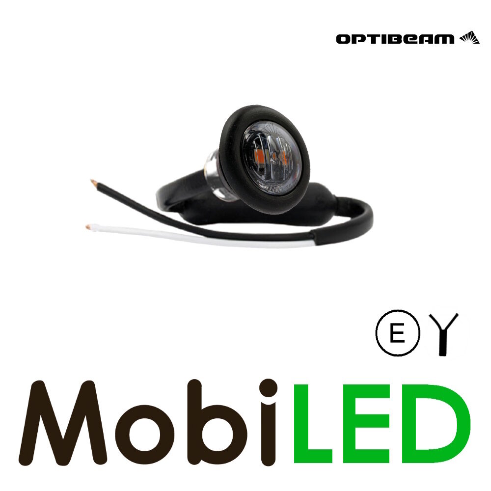 Optibeam Optibeam Feu de marquage rouge rond 28mm lentille dark E-marque Optibeam Optibeam Feu de marquage rouge rond 28mm lentille dark E-marque