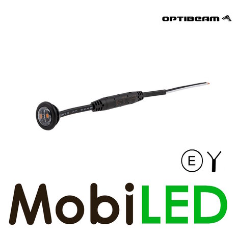 Optibeam Optibeam Feu de marquage rouge rond 28mm lentille dark E-marque Optibeam Optibeam Feu de marquage rouge rond 28mm lentille dark E-marque