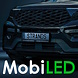 Strands LED bar, seamlessly integrated into the license plate holder Strands LED bar, seamlessly integrated into the license plate holder