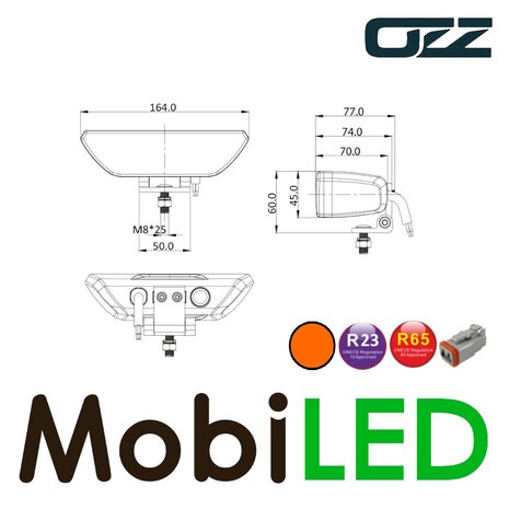 OZZ OZZ WR1  Werklamp 36W met achteruitrijlicht en flitser E-keur