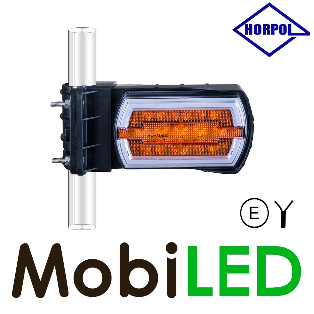 HORPOL Front light Cleo with turn signal pipe mounting E-mark