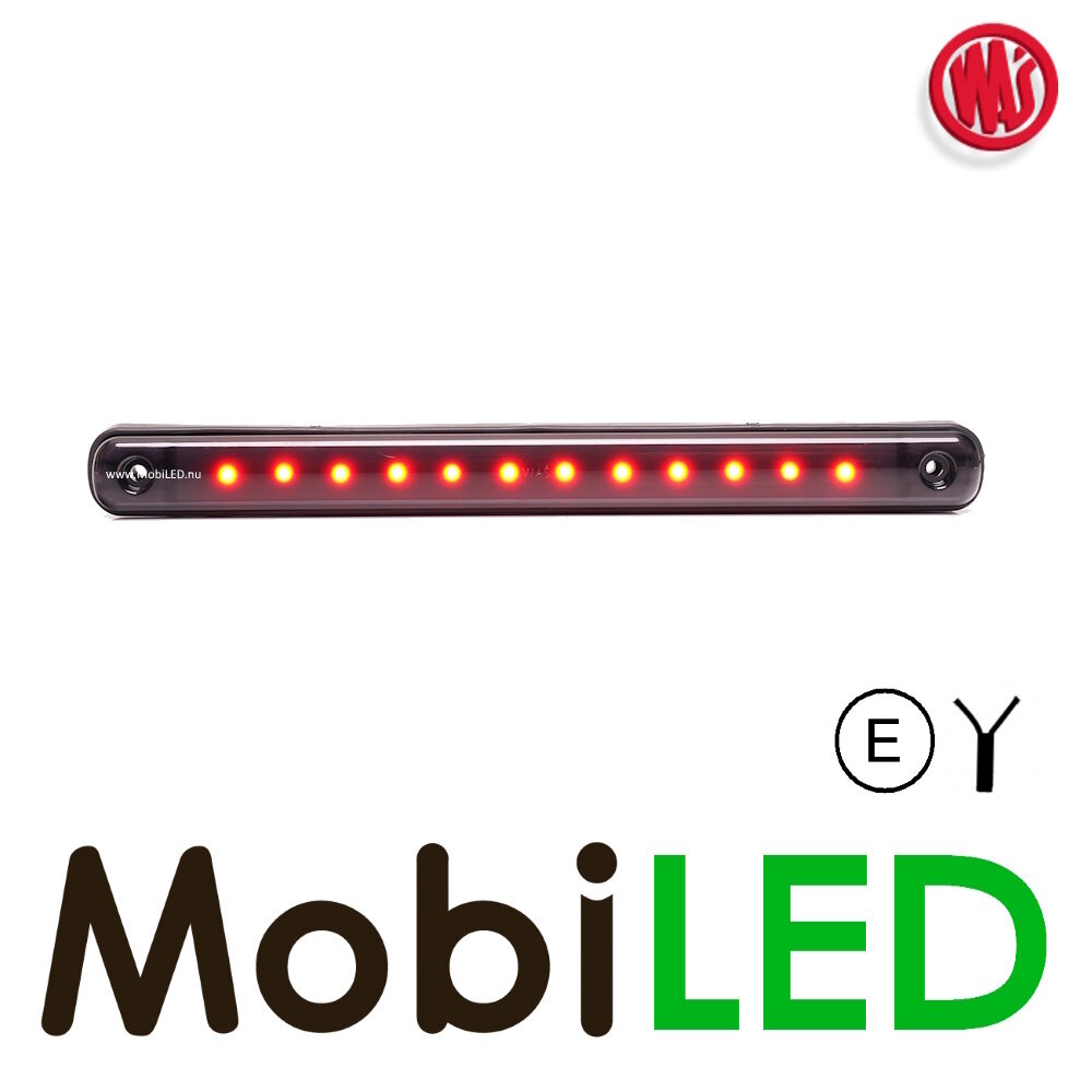 WAS Rear position light long red dark look 12-24 volts E-mark