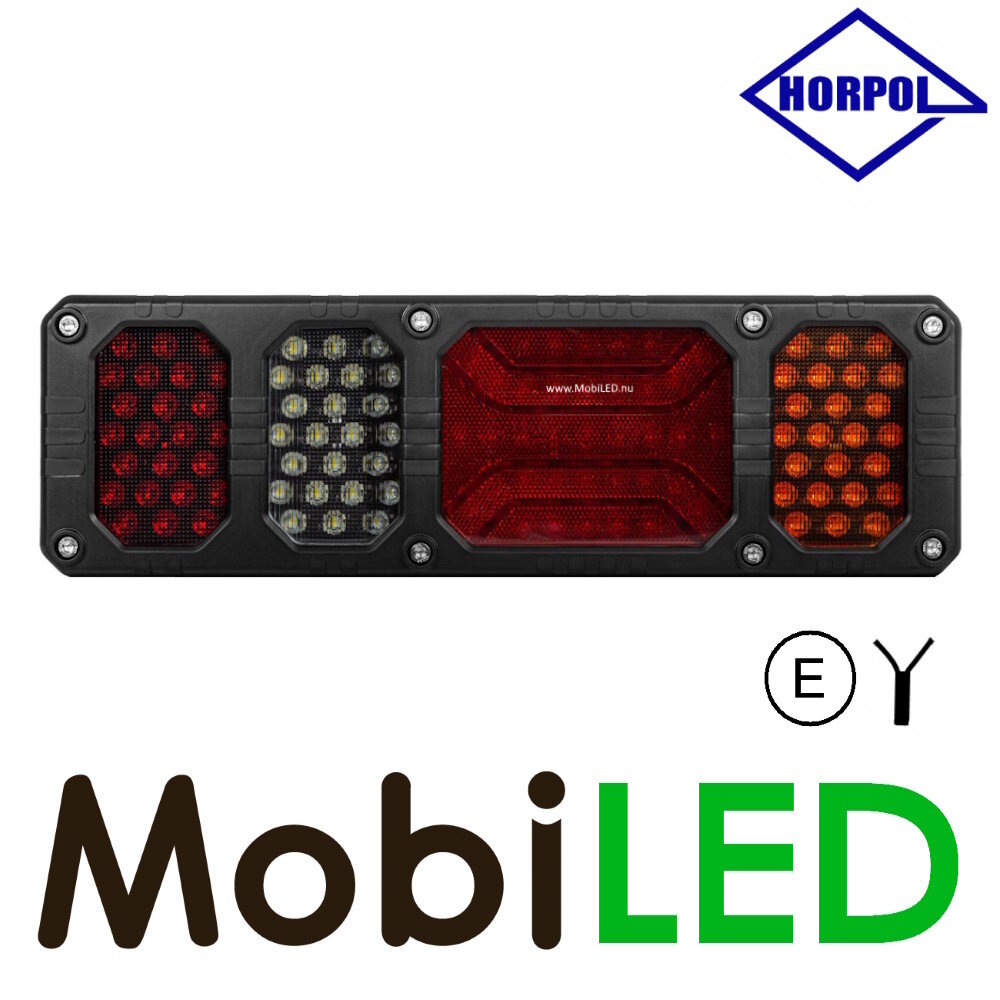 HORPOL Horpol Heavy duty achterlicht met wisselbare modules en reflector 24V Rechts E-keur HORPOL Horpol Heavy duty achterlicht met wisselbare modules en reflector 24V Rechts E-keur