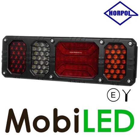 HORPOL Horpol Feu arrière robuste avec modules interchangeables et réflecteur 24V Droit E-marque HORPOL Horpol Feu arrière robuste avec modules interchangeables et réflecteur 24V Droit E-marque