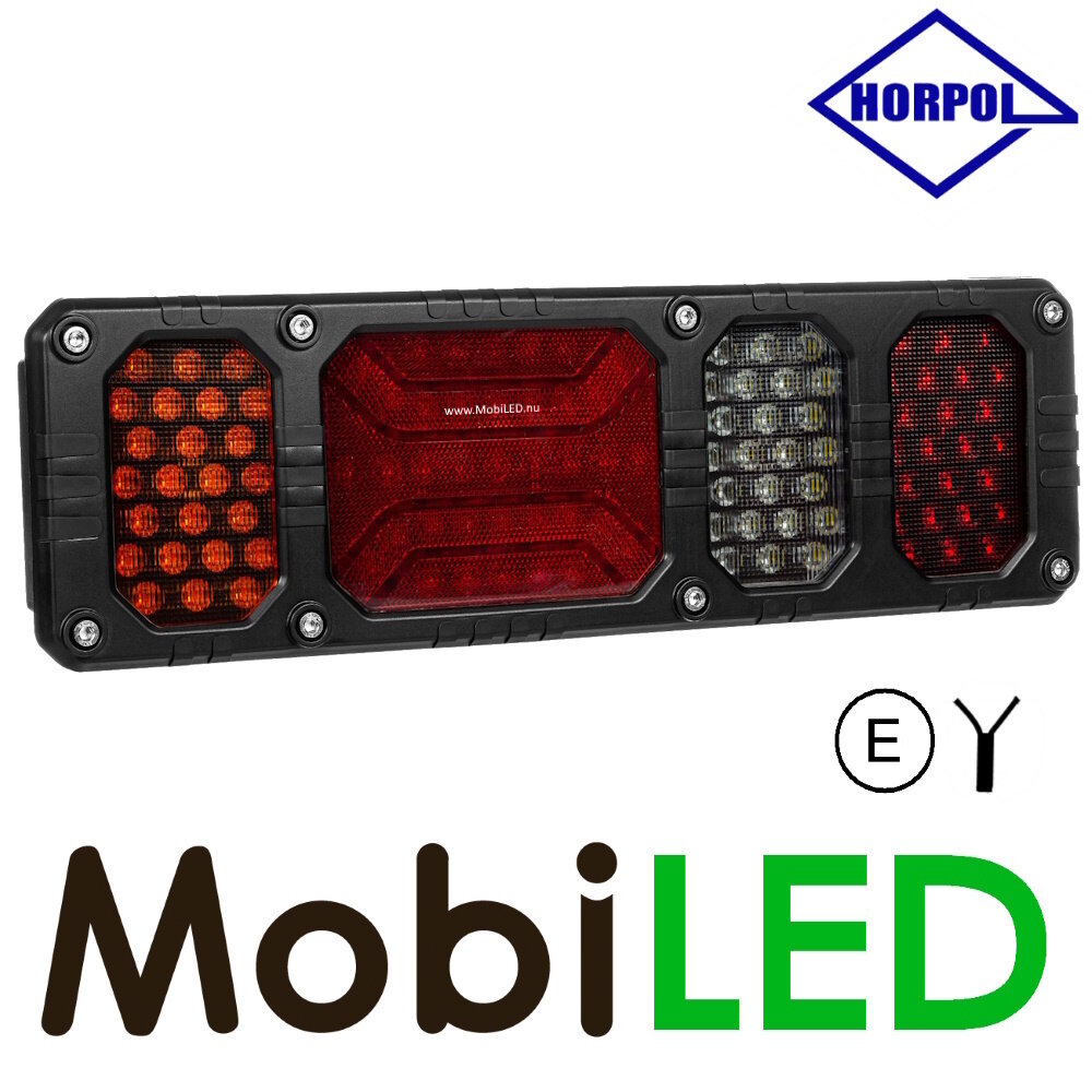 HORPOL Horpol Feu arrière robuste avec modules interchangeables et réflecteur 24V Gauche E-marque HORPOL Horpol Feu arrière robuste avec modules interchangeables et réflecteur 24V Gauche E-marque