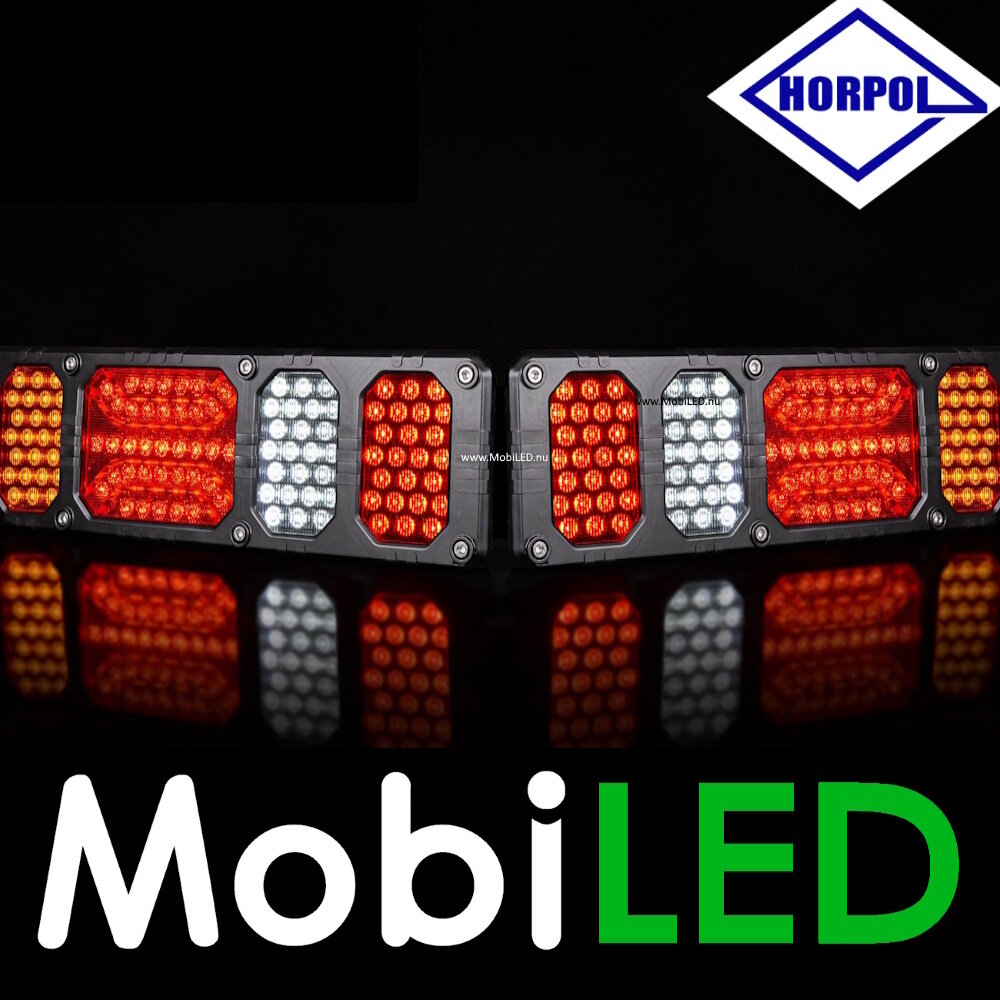 HORPOL Horpol Heavy duty achterlicht met wisselbare modules en reflector 24V Links E-keur HORPOL Horpol Heavy duty achterlicht met wisselbare modules en reflector 24V Links E-keur