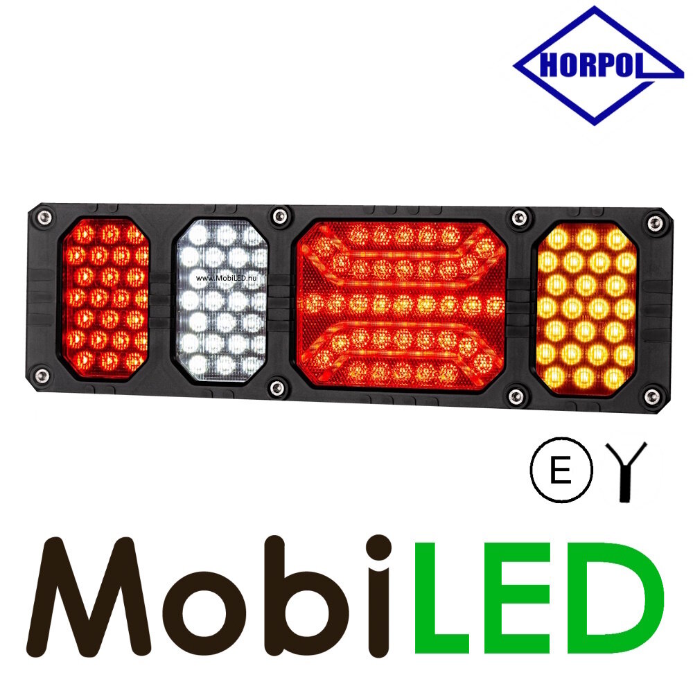 HORPOL Horpol Feu arrière robuste avec modules interchangeables et réflecteur 24V Droit E-marque HORPOL Horpol Feu arrière robuste avec modules interchangeables et réflecteur 24V Droit E-marque