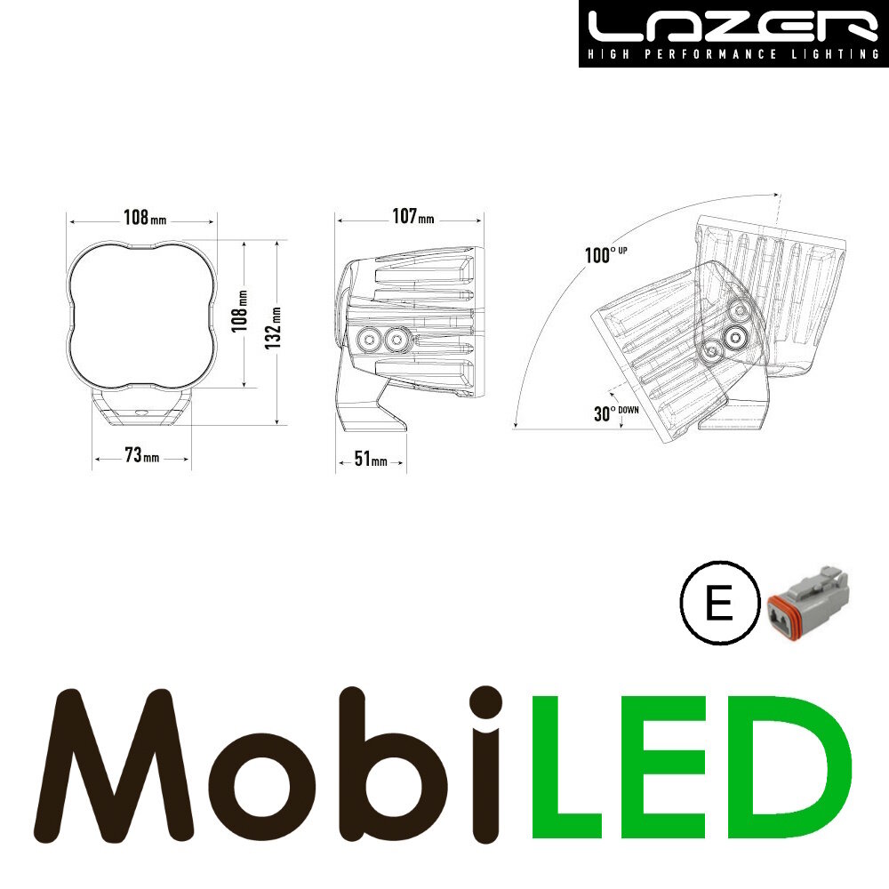 LAZER Utility werklamp 11 cm 80W Heavy Duty LAZER Utility werklamp 11 cm 80W Heavy Duty