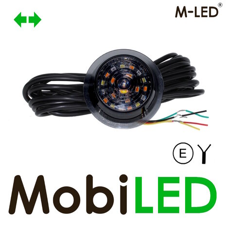 M-LED M-LED Deense lamp wit/amber/rood met richtingaanwijzer Dark Look E-keur M-LED M-LED Deense lamp wit/amber/rood met richtingaanwijzer Dark Look E-keur