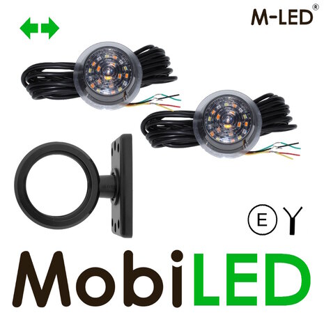 M-LED M-LED Deense lamp tri color met richtingaanwijzer Clear Look E-keur M-LED M-LED Deense lamp tri color met richtingaanwijzer Clear Look E-keur