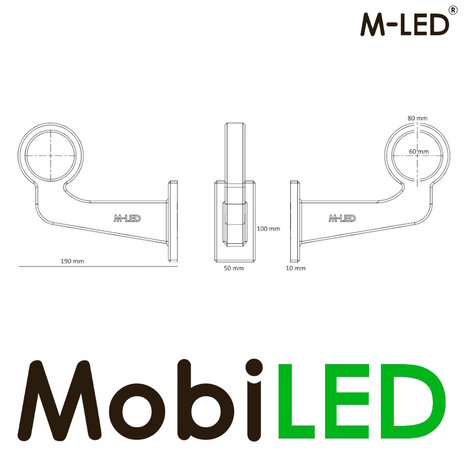 M-LED M-LED Lampe danoise tricolore avec indicateur de direction Clear Look E-marque M-LED M-LED Lampe danoise tricolore avec indicateur de direction Clear Look E-marque