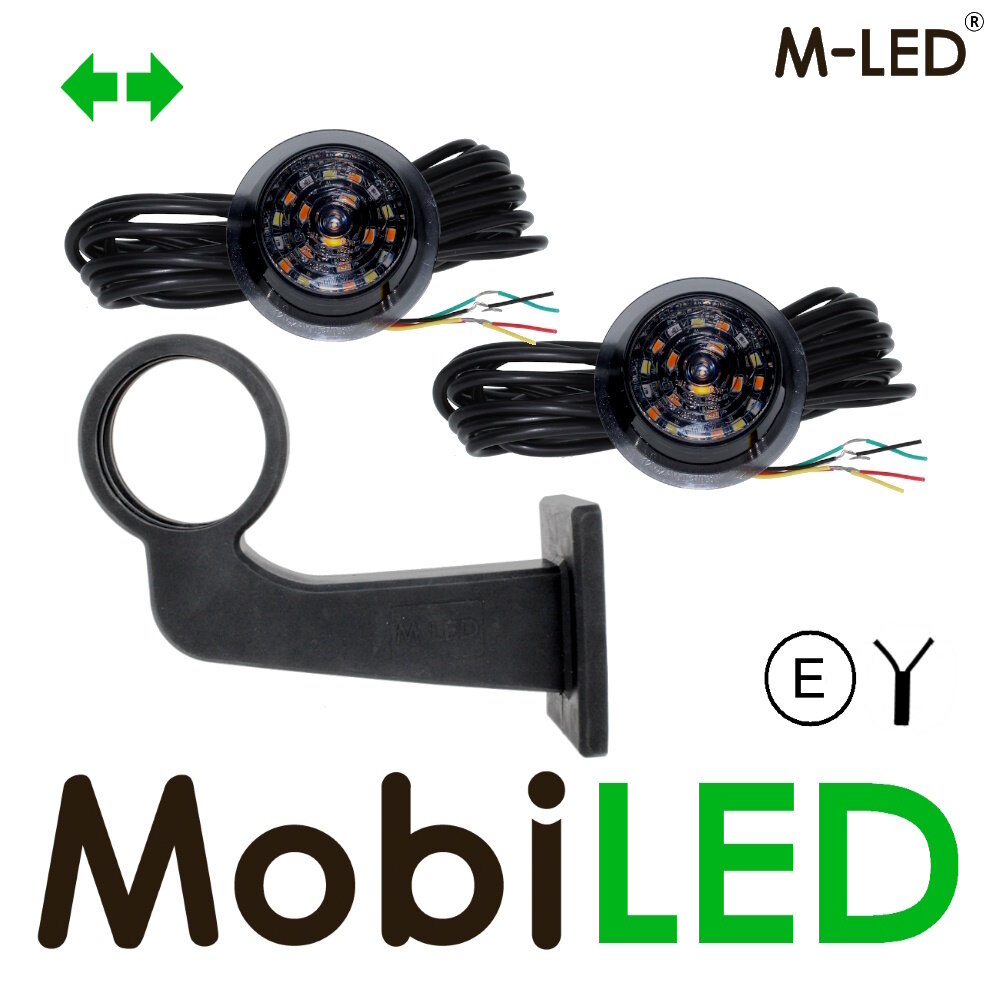 M-LED M-LED Lampe danoise tricolore avec indicateur de direction Dark Look E-marque