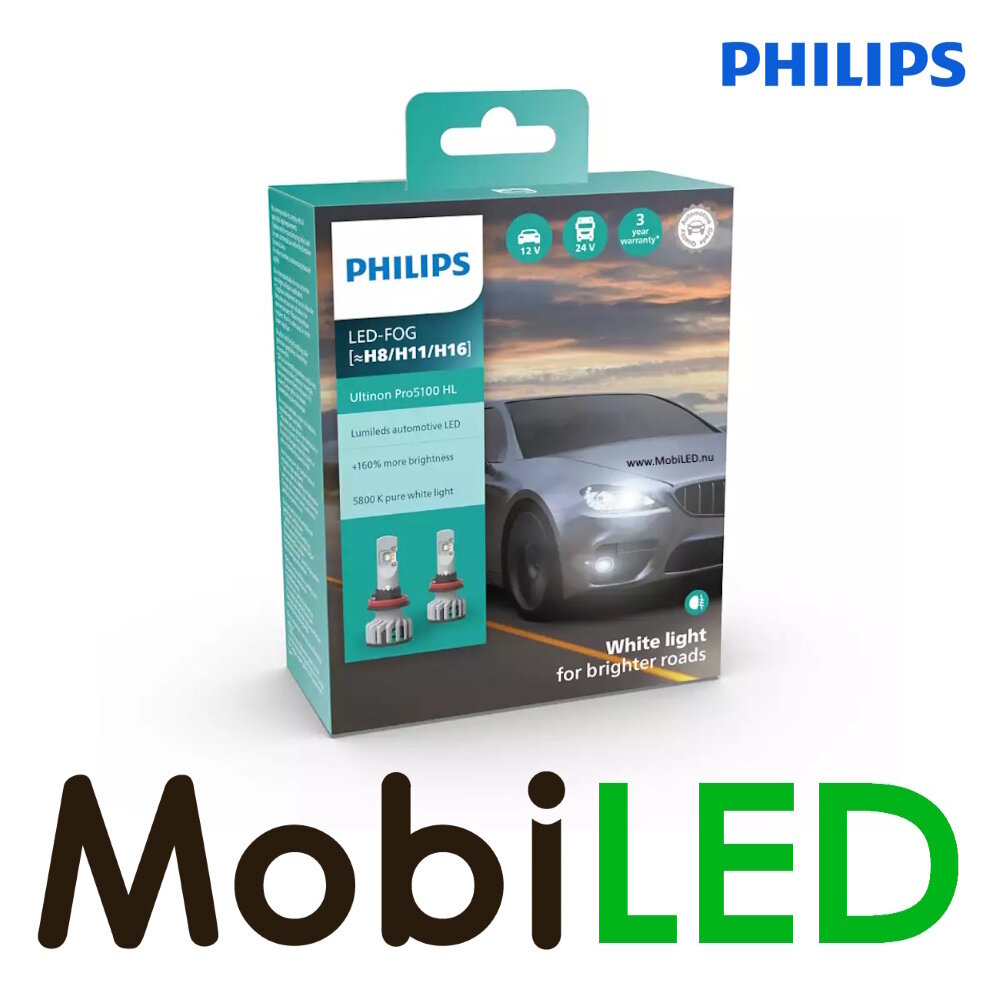 Philips Philips Ultinon Pro5100 HL brouillard LED H8/H11/H16 12-24V