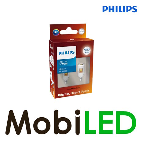 Philips Philips Ultinon Pro6000 LED-T10 W5W Blanc chaud 24V