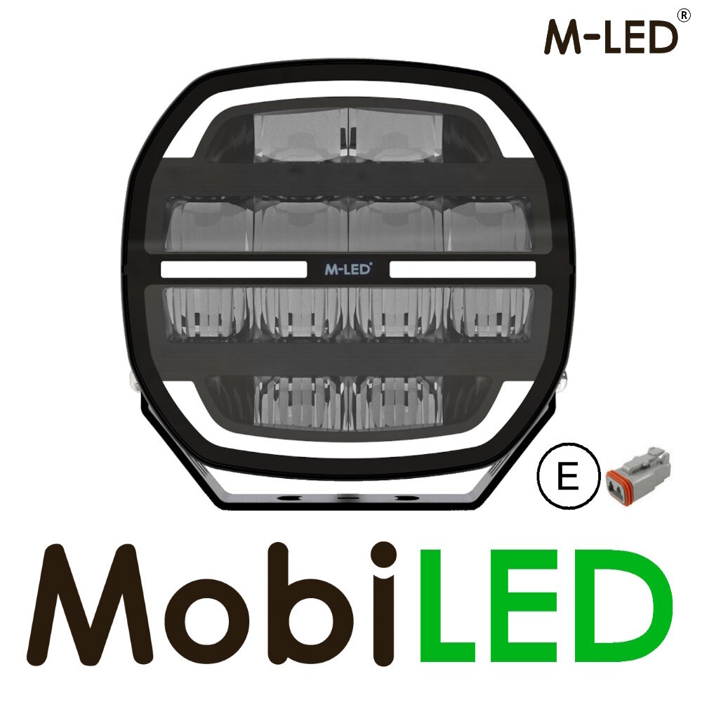 M-LED M-LED Phoenix combi avec feu de position ambre et blanc 9 pouces E-marque M-LED M-LED Phoenix combi avec feu de position ambre et blanc 9 pouces E-marque