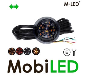 M-LED M-LED Lampe danoise Dark Look blanc/ambre/rouge avec clignotant M-LED M-LED Lampe danoise Dark Look blanc/ambre/rouge avec clignotant