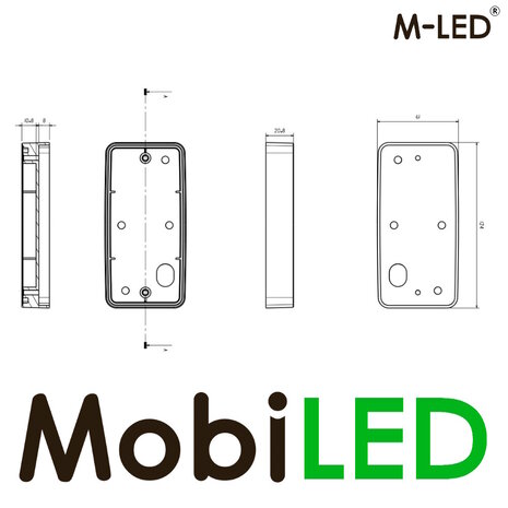 M-LED M-LED ABS flush mounting bracket classic sidemarker