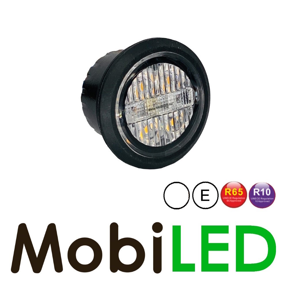 Inbouw flitser wit met positielicht rood E-keur Inbouw flitser wit met positielicht rood E-keur