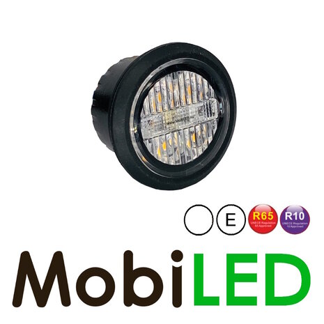 Recessed mount flasher with position light white/red