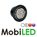 Recessed mount white strobe with position light red