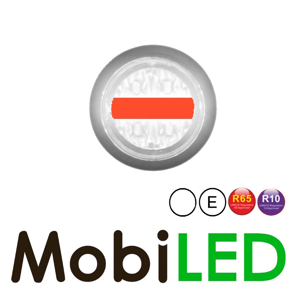 Inbouw flitser wit met positielicht rood E-keur Inbouw flitser wit met positielicht rood E-keur