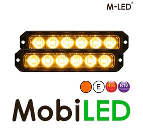 M-LED M-LED 2 Flitsers amber Pro 6 compact met aansluitdoos M-LED M-LED 2 Flitsers amber Pro 6 compact met aansluitdoos