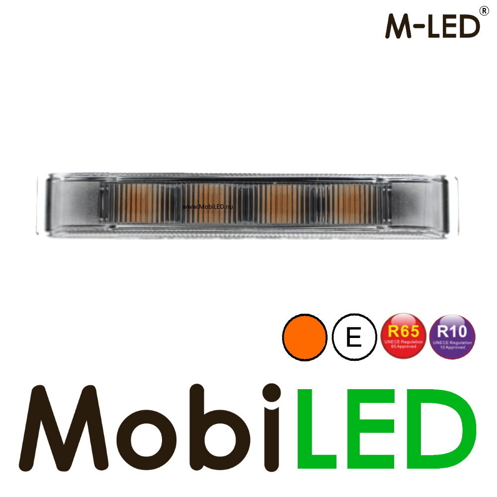 M-LED M-LED Ultra narrow flasher amber smoke look 4 LEDs E-mark  5m