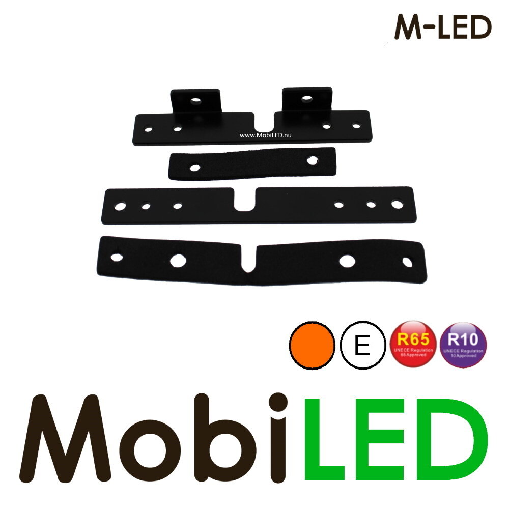 M-LED M-LED Ultra slim flasher amber smoke look 4 LEDs E-mark  5m