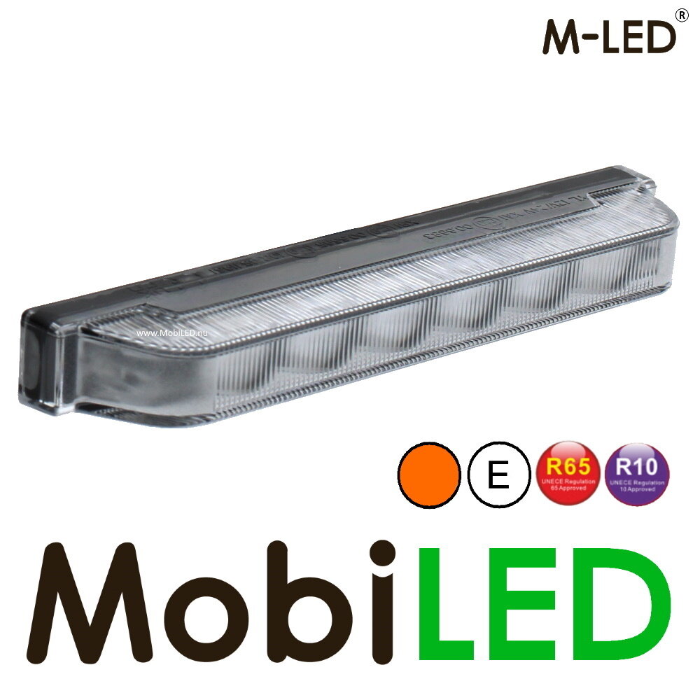 M-LED M-LED Ultra narrow flasher amber 6 LEDs E-mark