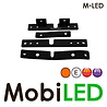 M-LED M-LED 2 Flahses ultra étroits ambre regard de fumée 4 LED avec boîte de jonction E-markque