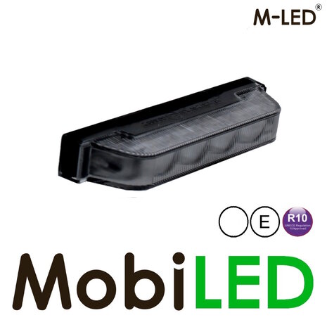 M-LED M-LED Ultra narrow flasher white Dark look 4 LEDs E-mark M-LED M-LED Ultra narrow flasher white Dark look 4 LEDs E-mark