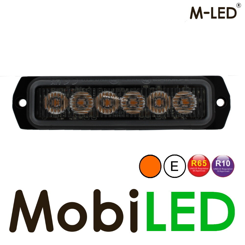 M-LED M-LED Flasher amber 6 LEDs extra bright 5m cable E-mark M-LED M-LED Flasher amber 6 LEDs extra bright 5m cable E-mark