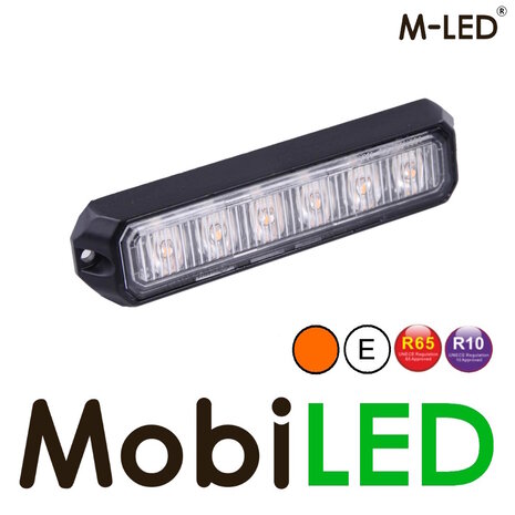 M-LED M-LED Flitser amber Pro 6 compact R65 12-24 volt 5m