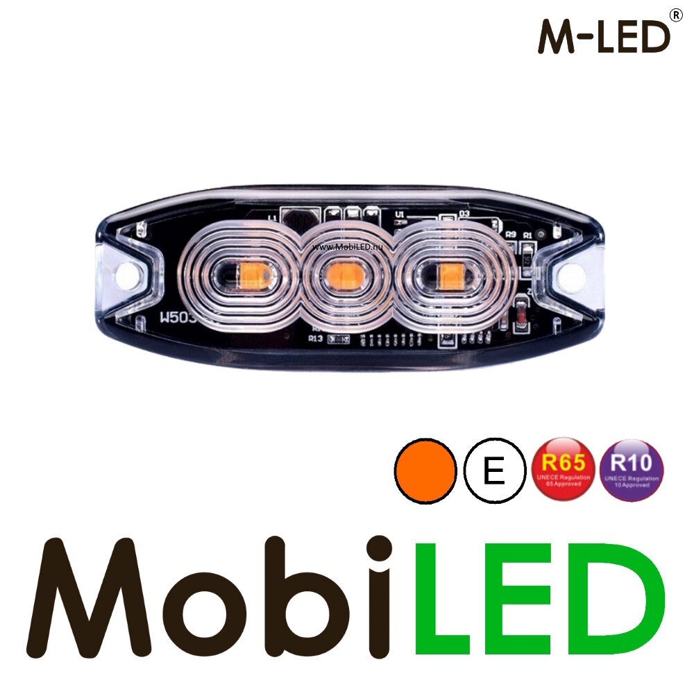 M-LED M-LED 2 Super thin amber flashers 3 LEDs E-mark with junction box