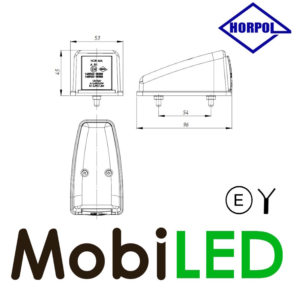 HORPOL Horpol Feu de position d'angle aspect NEONbBlanc E-mark