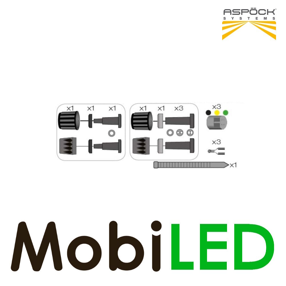 Aspöck ASS1+ASS2 connector set 2-polig Vrouwelijk Aspöck ASS1+ASS2 connector set 2-polig Vrouwelijk