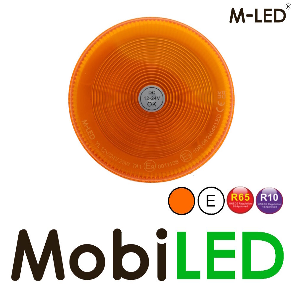 M-LED M-LED Balise / lampe flash montage fixe, lentille ambre