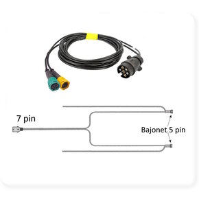 Cable harness 7 pin with return 5 pin bayonet Cable harness 7 pin with return 5 pin bayonet