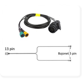 Kabelboom 13 polig 5 pin bajonet
