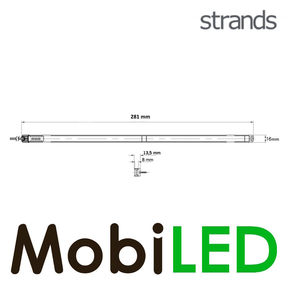 Strands Strands Unity Interieur verlichting strip 281 mm Rood 12-24 volt Strands Strands Unity Interieur verlichting strip 281 mm Rood 12-24 volt