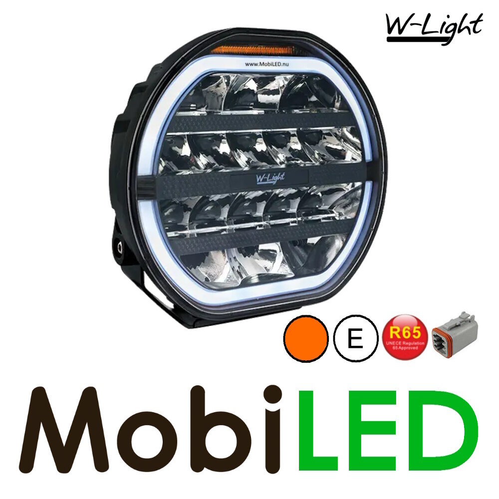 W-light W-light Fury 9 inch verstraler amber/wit positielicht en flitser 160W