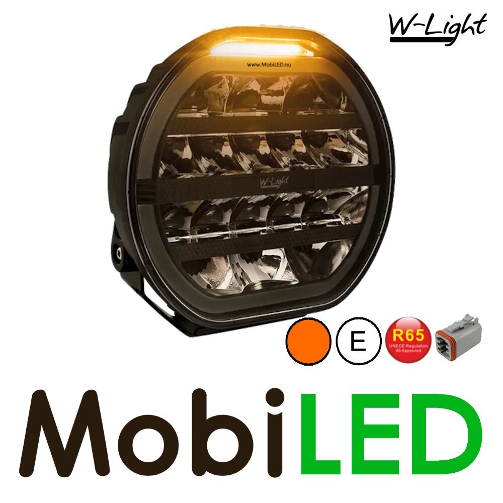 W-light W-light Fury 9" projecteur feux de route ambre/blanc et flash 160W