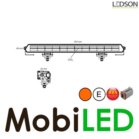 LEDSON Ledson Epix14+ LED bar with amber/red position light and flash 120W E-mark