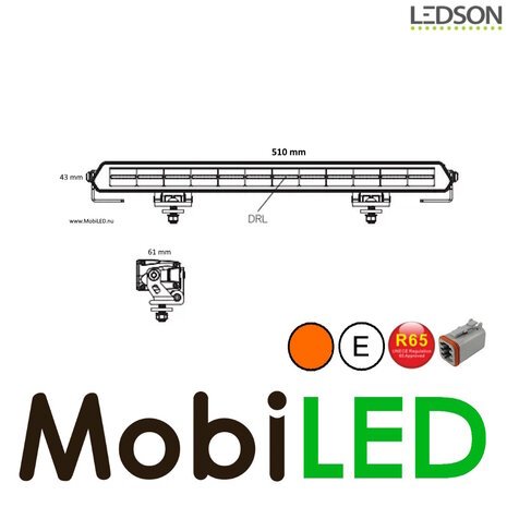 LEDSON Ledson Epix20+ LED bar with amber/white position light and flash 180W E-mark LEDSON Ledson Epix20+ LED bar with amber/white position light and flash 180W E-mark